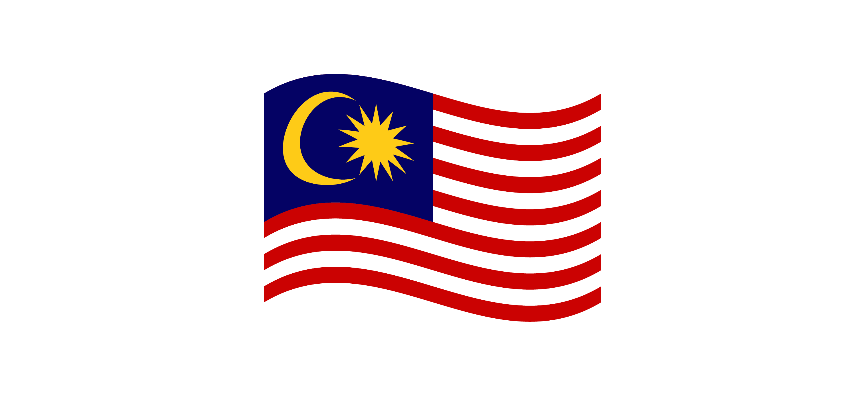malaysia flag wave vector line