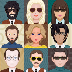 Create your cute avatar and save in PNG or SVG