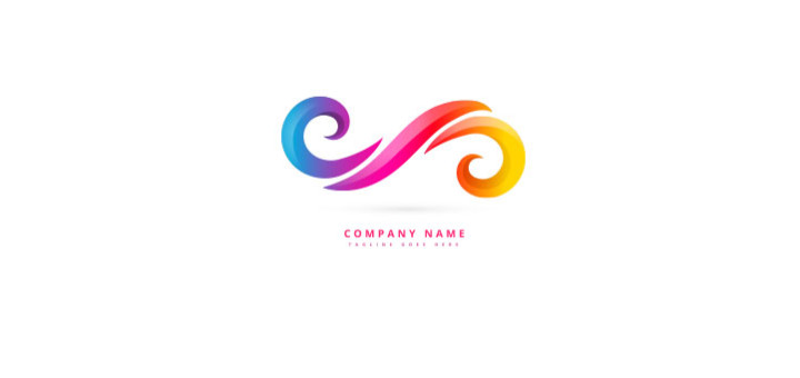 Abstract-logo-made-with-colorful-swirls