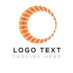 Abstract logo with orange circle Template