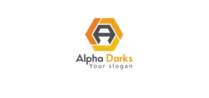Orange-hexagonal-abstract-logo