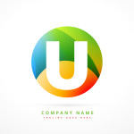colorful abstract logo shape design template