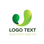 Abstract green wave logo Template