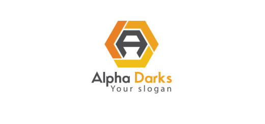 Orange-hexagonal-abstract-logo