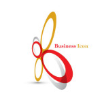 Business logo with abstract shape template