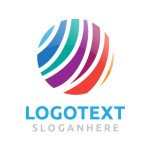 Colorful circle logo template