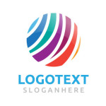 Colorful circle logo Template