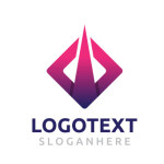 Gradient abstract shape logo template
