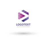 Hexagonal purple logo