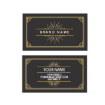 Black and Yellow Visiting Card template