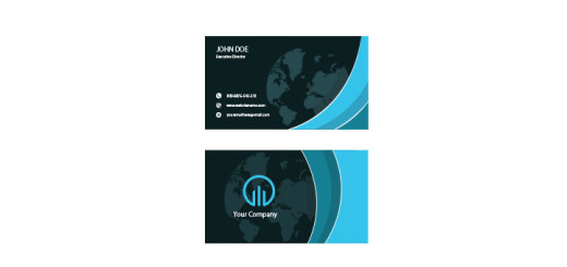 Blue-abstract-business-card-template