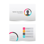 Business card vector graphics template