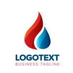 Drop logo in glossy style template