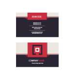 Flat modern business card design template