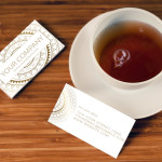 Golden businnes card in ethnic style template
