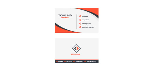Orange-corporate-business-card-template