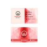 Red abstract business card design template