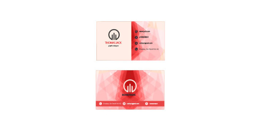 Red-abstract-business-card-design