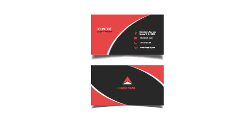 Red-and-black-modern-business-card