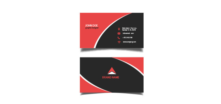 Red-and-black-modern-business-card