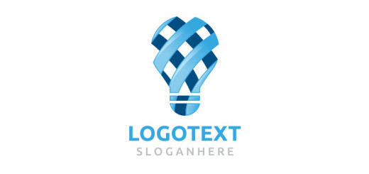 Stylish-bulb-logo-in-blue