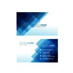 Abstract blue business card template