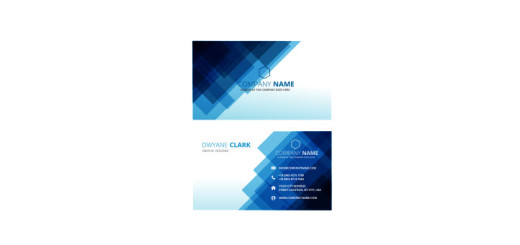 Abstract-blue-business-card-template