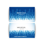 Abstract blue shapes corporative card template
