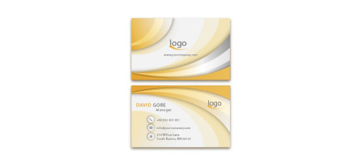 Abstract-yellow-corporative-card