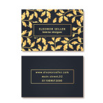 Black with golden elements business card template