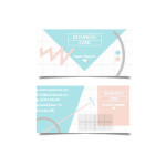 Business card with abstract shapes in soft tones template