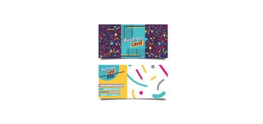 Cheerful-business-card-with-geometric-shapes