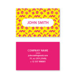 Colorful with hand drawn pattern business card template
