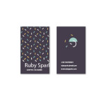 Enjoyable corporative card with colored lines template