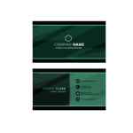 Green dark business card template
