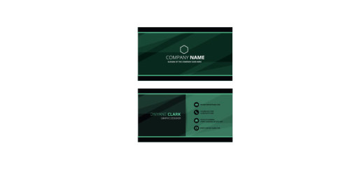 Green-dark-business-card