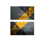 Grey and golden business card template