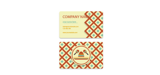 Mexican-restaurant-card-with-typical-objects-and-rhombus