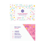 Modern business card with original shapes template