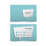Polygonal bubble speech business card template