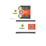 Stylish visiting card with circles template