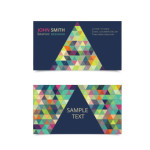 trendy triangle business card templates