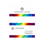 Colorful polygonal business card template