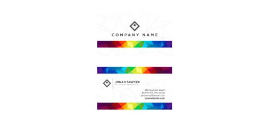 Colorful-polygonal-business-card