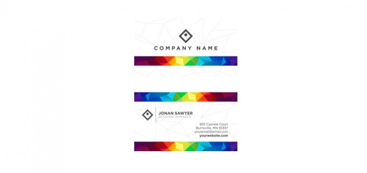 Colorful-polygonal-business-card