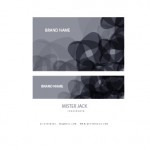 Grey abstract business card template