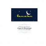 Ramadan kareem greeting card with message template