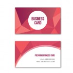 Red business card template