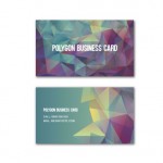 coloured with polygonal shapes business card template