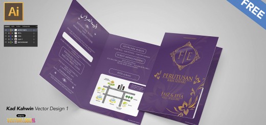 kad kahwin vector design